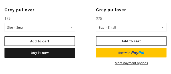 Shopify Dynamic Checkout Button Options